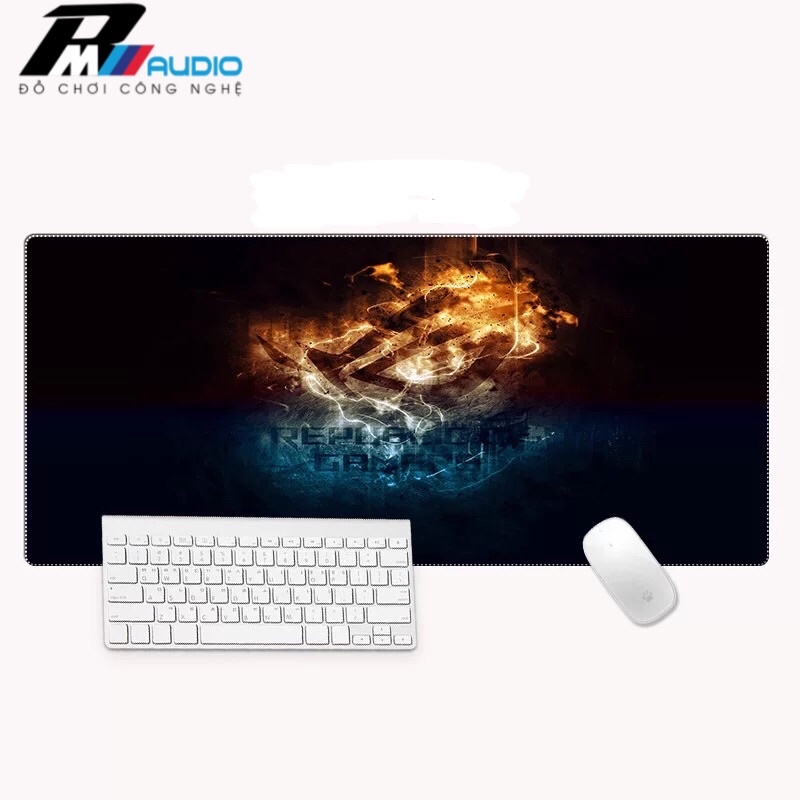 Lót chuột,pad chuột ASUS ROG,anime cỡ lớn,nhỏ 80x30x0,2cm bo viền chắc chắn,chống nước,chống bụi, thao tác chuột dễ dàng