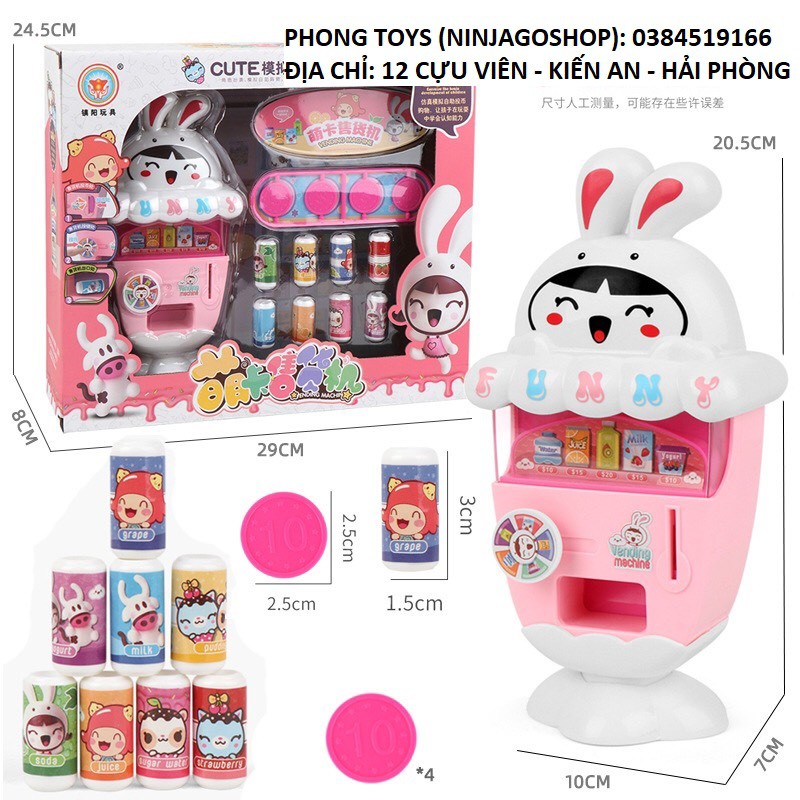 Máy bán nước thỏ Cony siêu dễ thương (ảnh thật shop tự chụp)