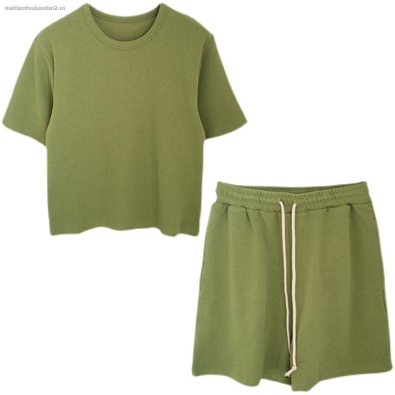 Set áo thun tay ngắn dáng rộng phối quần Short thời trang mùa hè cá tính cho nữ