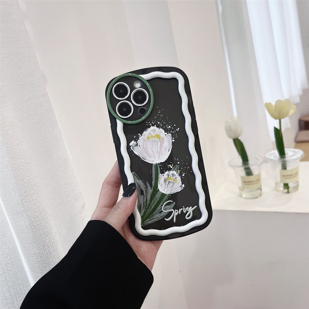 Ốp Điện Thoại Tpu Dẻo Họa Tiết Hoa Đơn Giản Thời Trang Chống Rơi Cho iphone 11 12 13Pro XS Max X XS XR