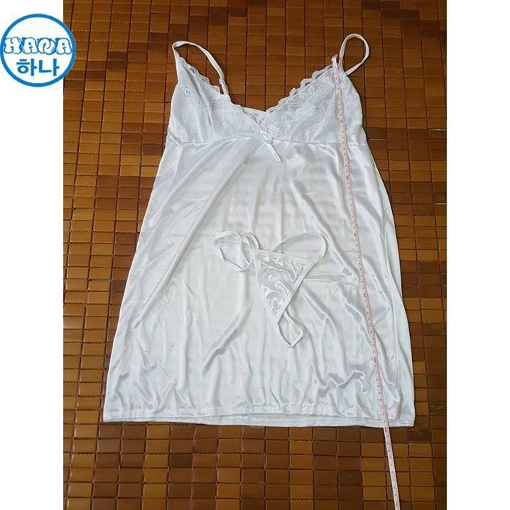 FREESHIP KÈM QUÀ TẶNG Váy ngủ 2 dây thun lụa satin cao cấp sexy gợi cảm tặng quần chíp chữ T cùng màu