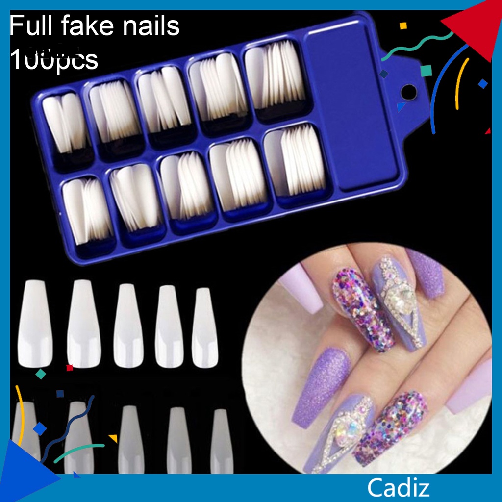 [Hàng mới về] Bộ móng tay giả dài siêu mỏng hợp thời trang DIY