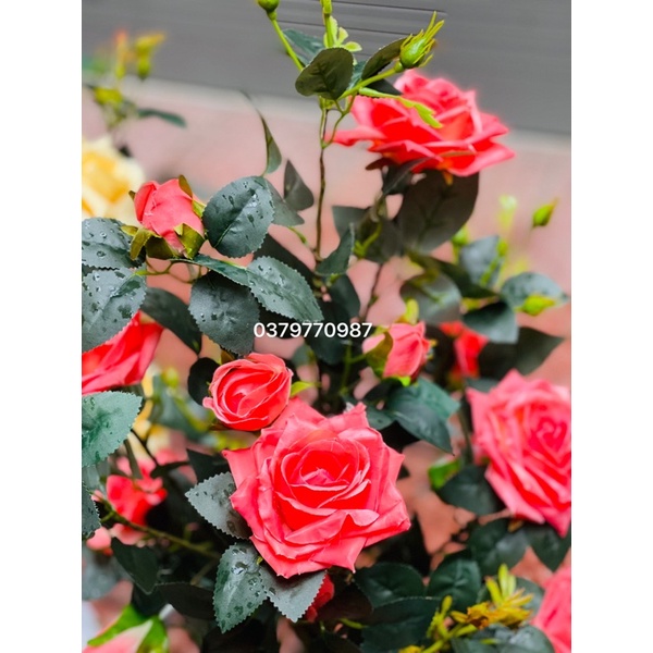 Cây giả - Cây hoa hồng giả cao 120cm