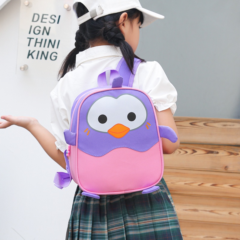 Ba Lô Hình Chim Cánh Cụt Hoạt Hình Thiết Kế Mới Đáng Yêu Dành Cho Bé