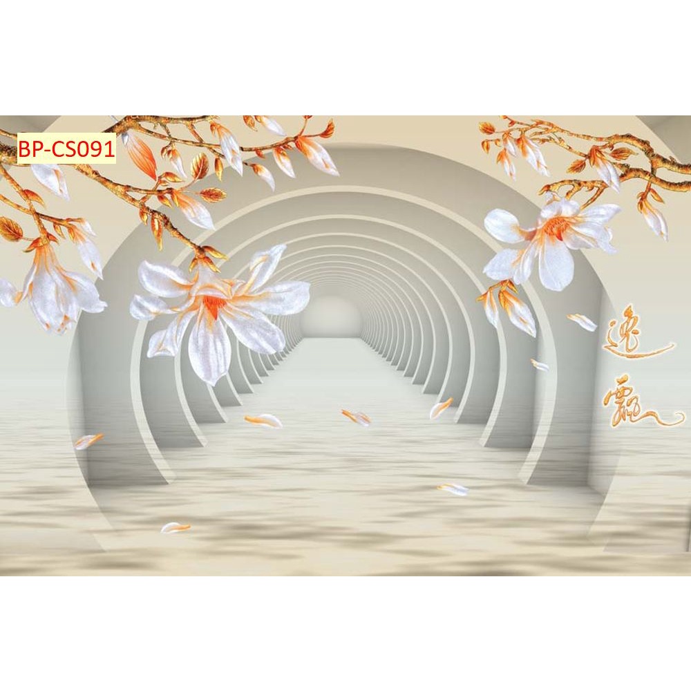 Tranh dán tường cửa sổ phòng ngủ, phòng khách sang trọng