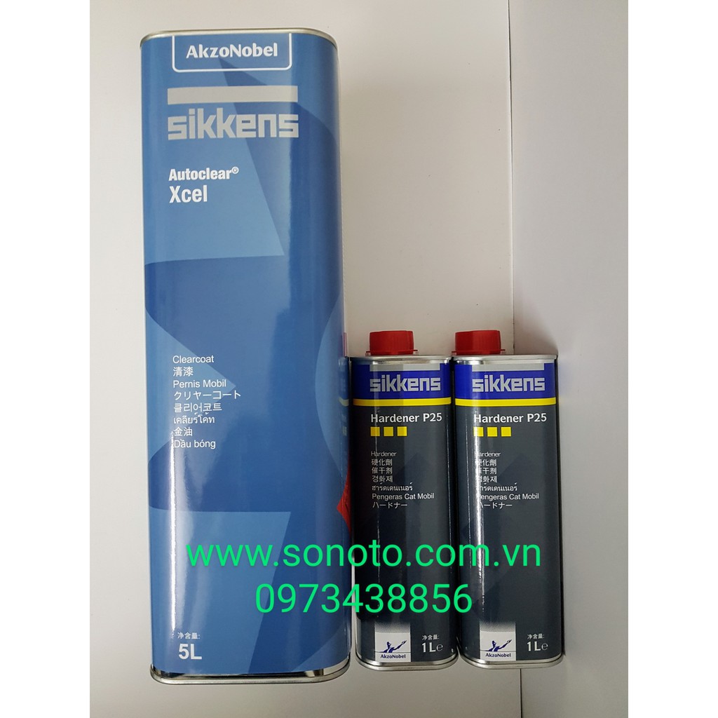 Dầu bóng Sikkens Xcel 5L giá rẻ ( Sơn oto xe máy) - keo bóng - sơn bóng cao cấp chính hãng