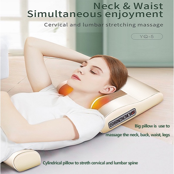 Máy Gối Massage Hồng Ngoại Jinkairui Chính Hãng Gối Vàng YQ-5