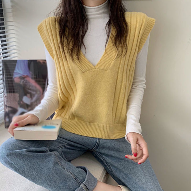 Áo Khoác Gile Chất Liệu Dệt Kim Thời Trang Sành Điệu Cao Cấp Dành Cho Bạn Nữ | BigBuy360 - bigbuy360.vn