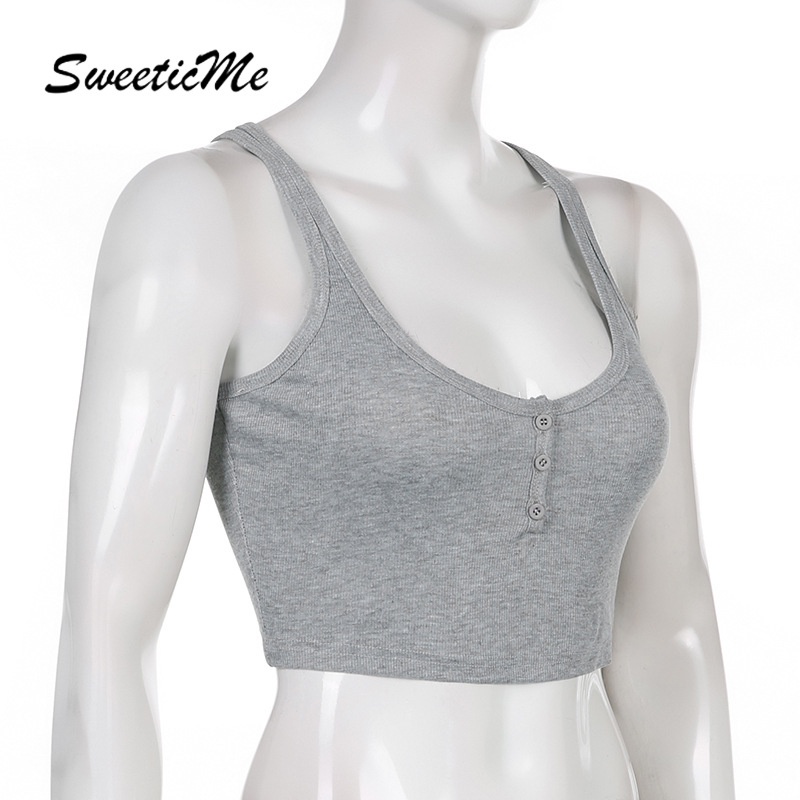 Áo Tank Top Dáng Ôm Thiết Kế Mới Quyến Rũ Thời Trang Dành Cho Nữ