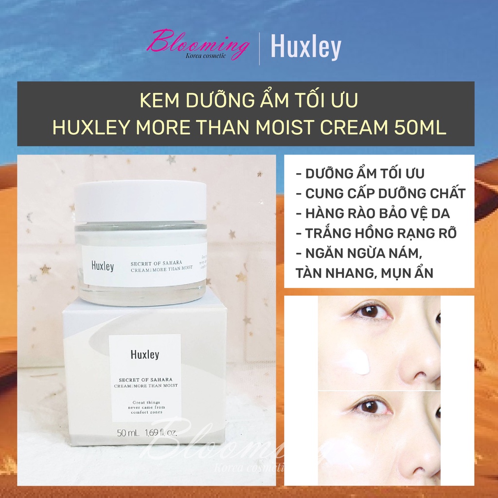 [CÓ BÁN LẺ] Bộ 3 Sản Phẩm Chống Lão Hóa, Dưỡng Da, Dưỡng Ẩm, Cấp Ẩm Sâu Huxley Extra Moisture Trio