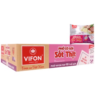THÙNG 30 GÓI PHỞ BÒ VIFON CÓ GÓI SỐT THỊT 70G
