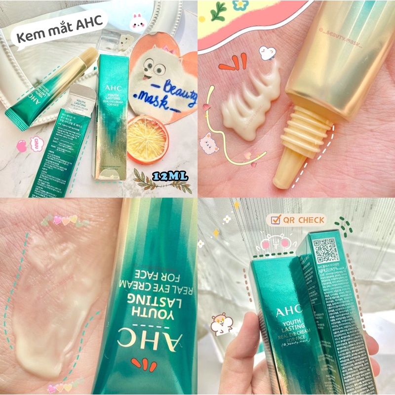 ☘️✨ Kem mắt cải thiện nếp nhăn AHC Hàn Quốc (Real Eye Cream For Face) 12ml ✨☘️