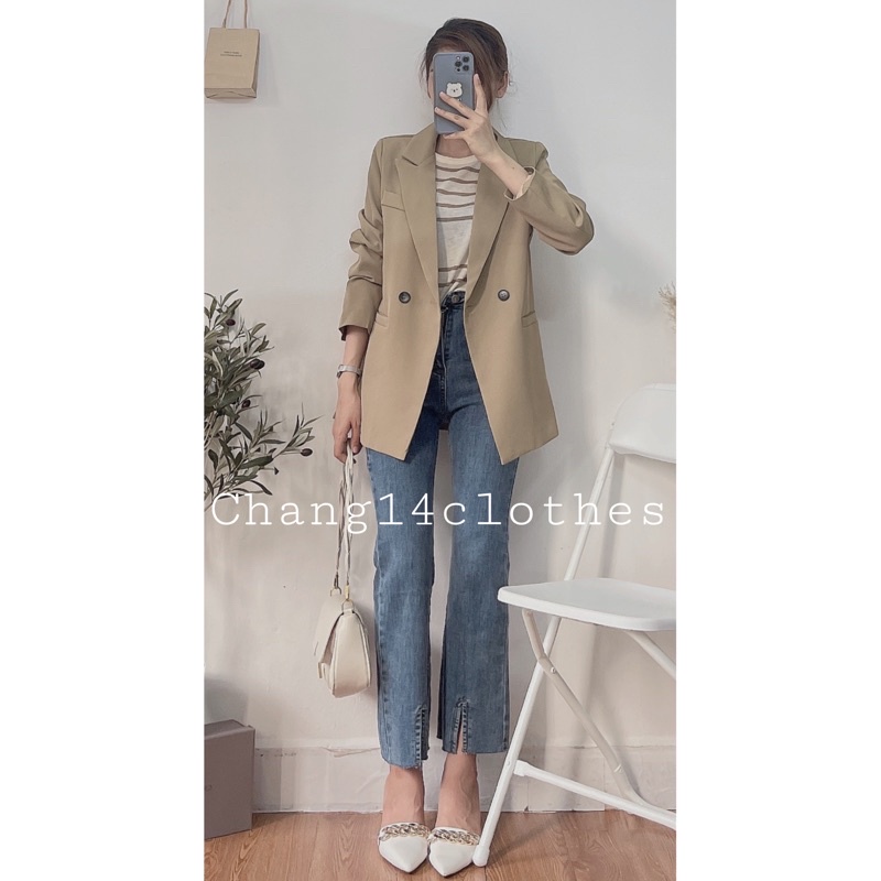 Áo khoác Vét blazer hàng thiết kế lên chuẩn form