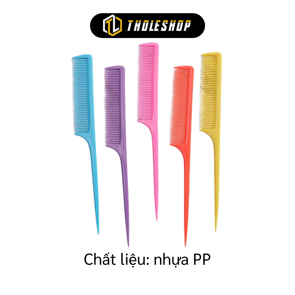 Lược Nhựa Đuôi Nhọn - Lược Rẽ Ngôi Đầu Nhọn Nhiều Màu 8654