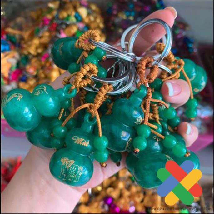 Móc khóa Hồ lô XANH 12 con giáp Bình An