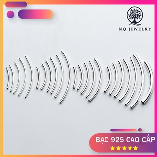 Charm S925 hình ống trơn dài