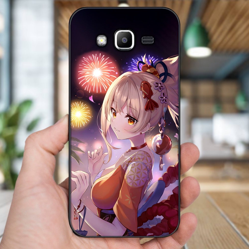 Ốp lưng Samsung J2 Prime, J3 2016, J5 2015 viền đen in hình Yoimiya Genshin Impact