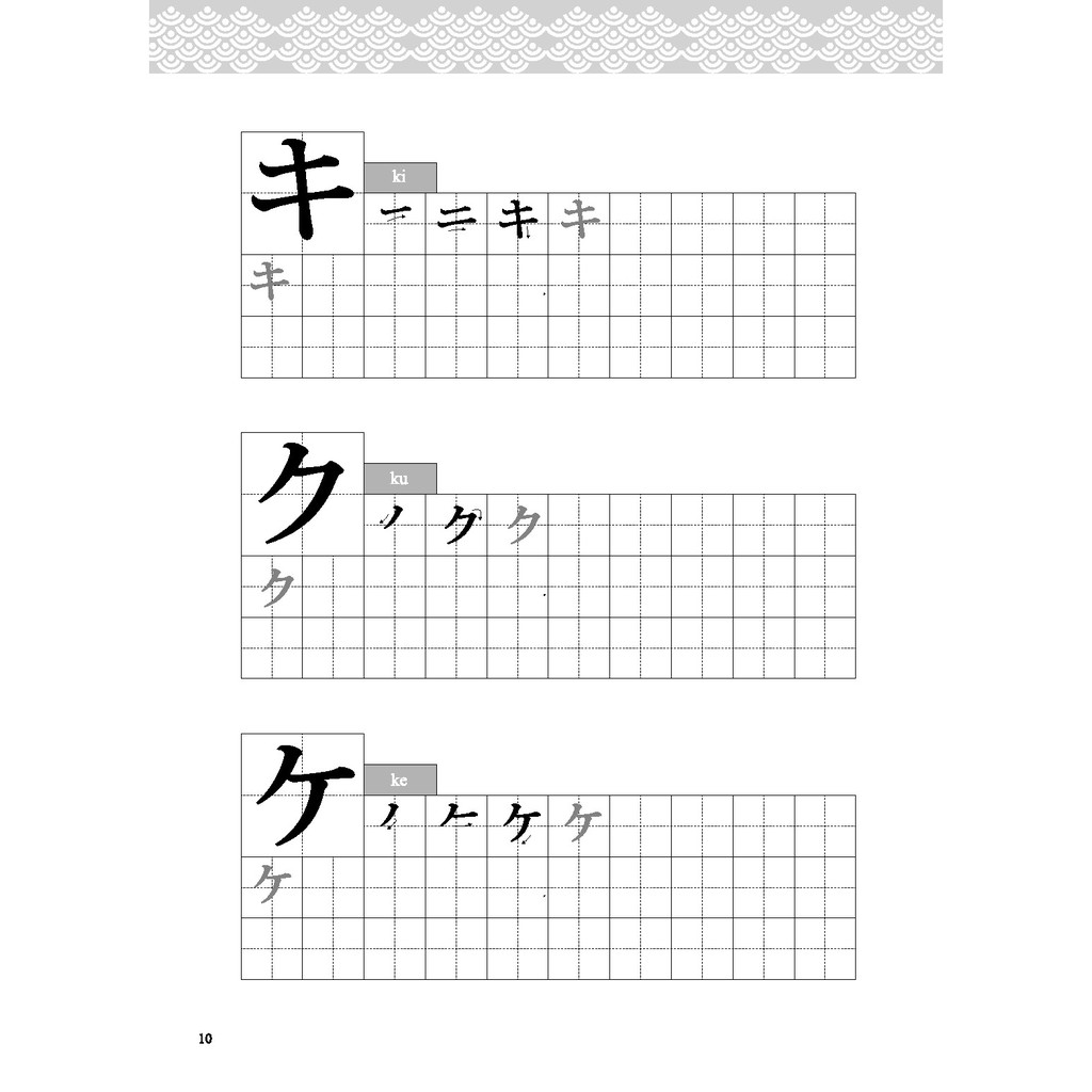 Sách gốc bản quyền - Tập viết tiếng Nhật: Bảng chữ cái Katakana