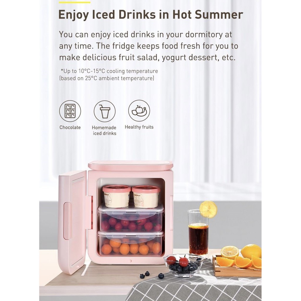 Tủ lạnh mini Baseus 6 Lít Công suất 45W 2 Chiều Nóng Lạnh Igloo Mini Fridge for Students