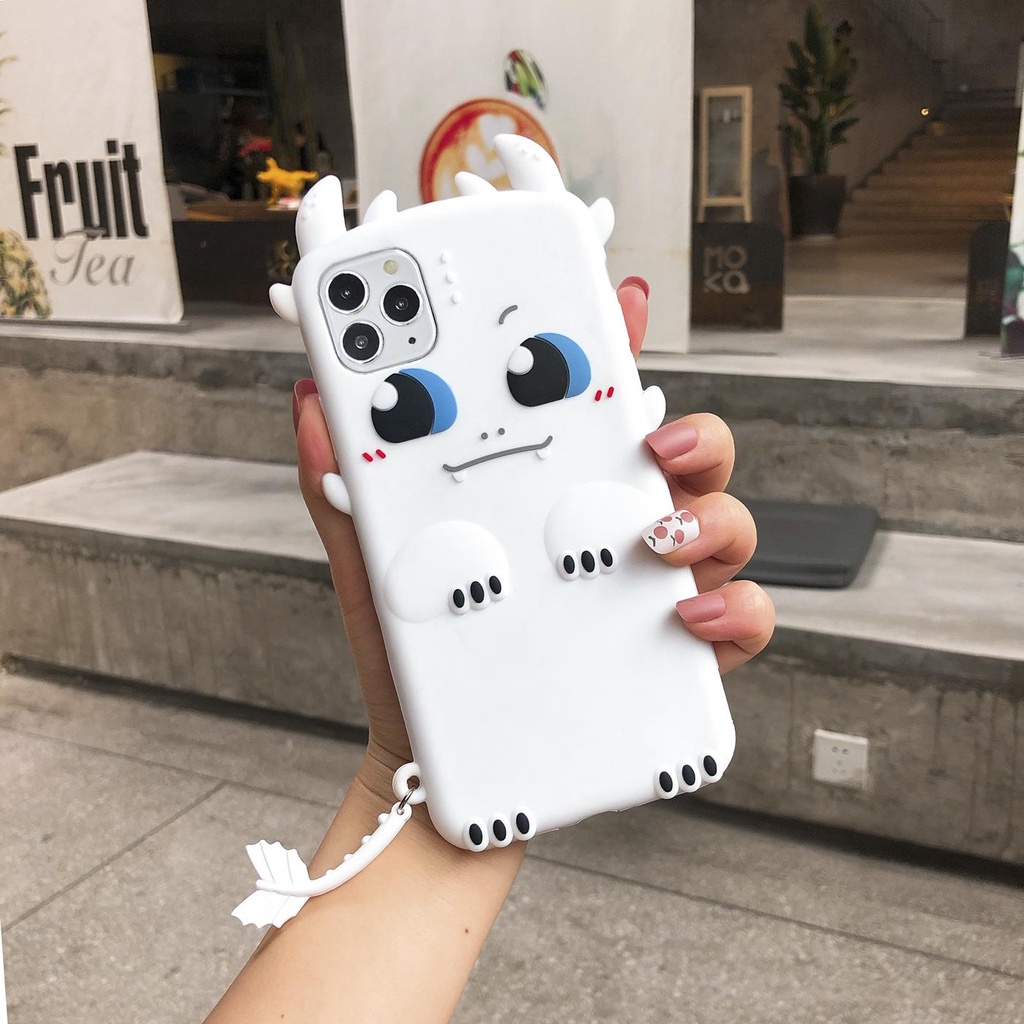 Ốp Điện Thoại Silicon Tpu Mềm Chống Sốc Hình Rồng 3D Cho IPhone 11 12 13 Pro Max mini XS Max X XS XR 7 8 Plus