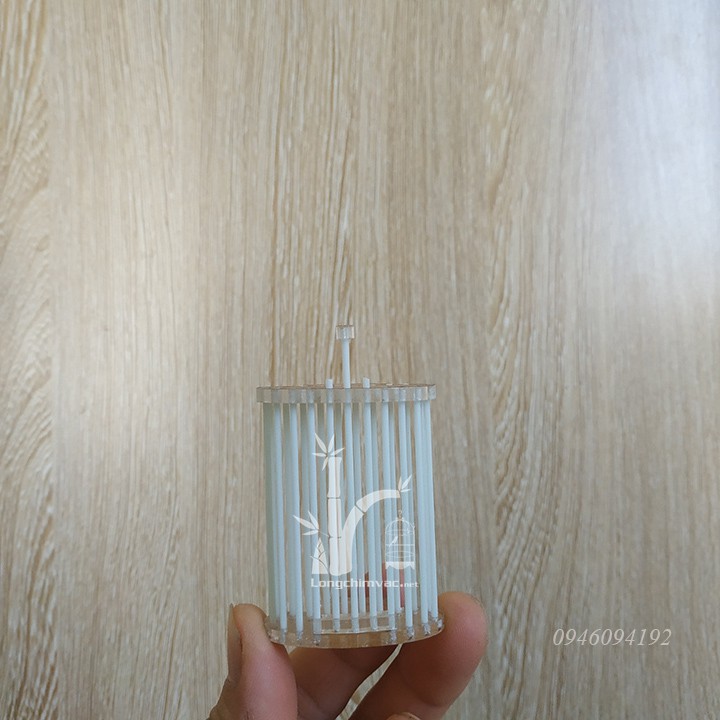 Rọ đựng dế cho chim cảnh nan cáp mica