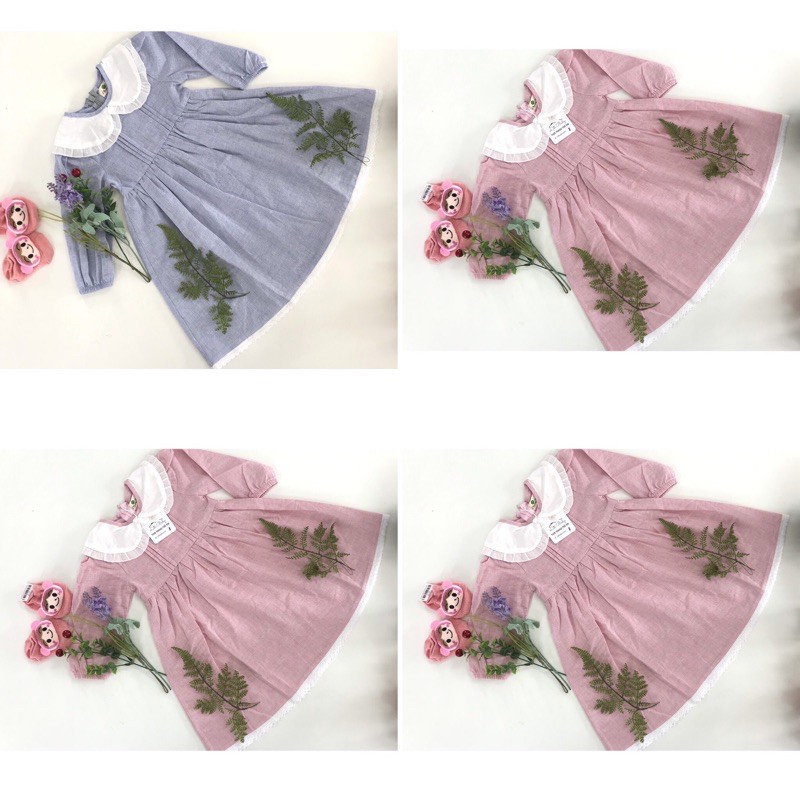 Váy Thô Đốm LITIBABY Thời trang trẻ em dành cho bé gái size 1-10 tuổi