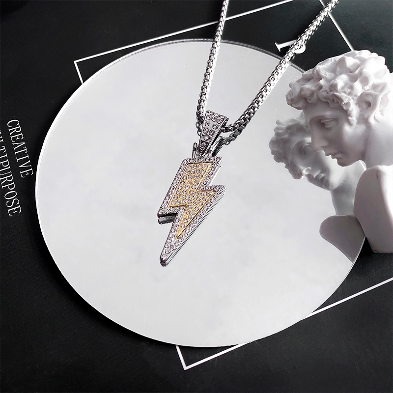 Vòng cổ Hình Tia Chớp Phong Cách Đường Phố Mới Dành Cho Nam Nữ