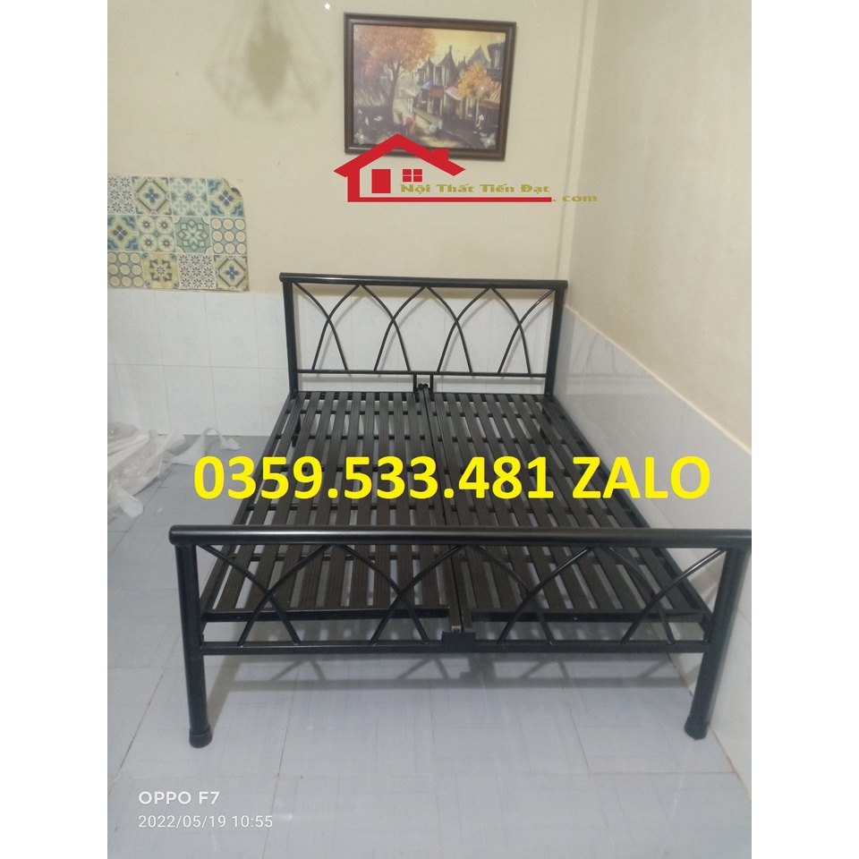 Giường sắt đơn mẫu đẹp phong cách hiện đại 1m2-1m8x2m Freeship HCM