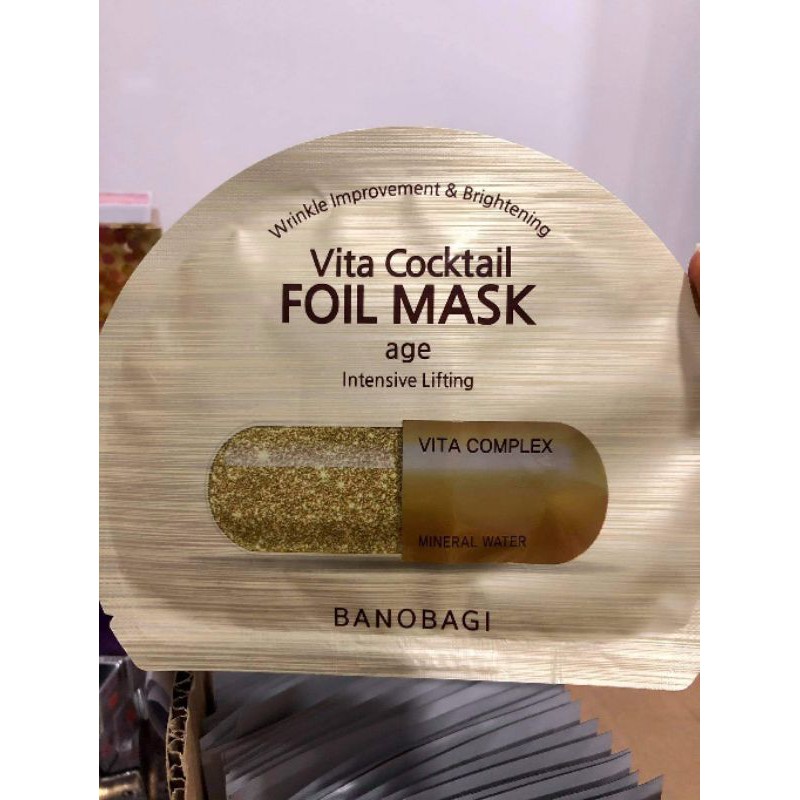 Mặt nạ chống lão hóa BNBG Vita Cocktail Age Foil Mask 30ml ( Vàng ) AUTH