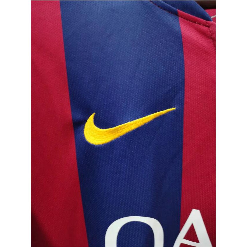 Áo Thun Bóng Đá Đội Tuyển Barcelona 2014 / 2015 Phong Cách Retro Cho Nam