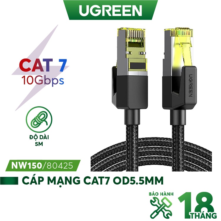 Cáp mạng CAT7 OD5.5mm truyền dữ liệu giữa các máy tính chính hãng NW150 0.5-5m