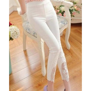 Quần Legging Phối Ren Sành Điệu