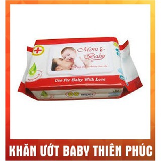 khăn ướt Baby Thiên Phúc ( 100 tờ), giấy ướt Tinh chất Lô hội và Vitamin E cho bé
