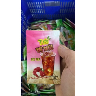 trà vải bột pha uống liền
