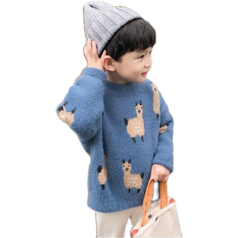 NNJXD Áo Sweater Dài Tay Xinh Xắn Hợp Thời Trang Dành Cho Bé Trai