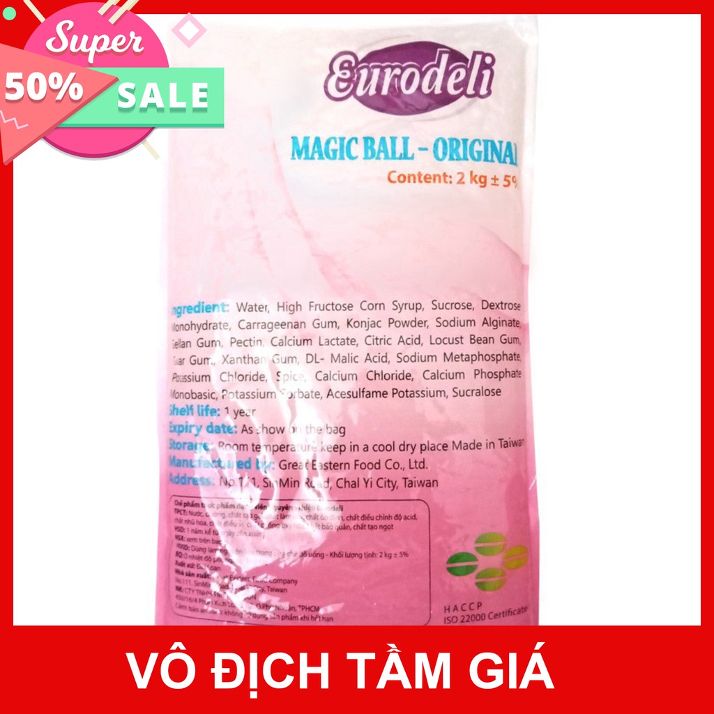  [GIÁ SỈ] Trân Châu 3Q Eurodeli trắng/ caramel gói 2kg