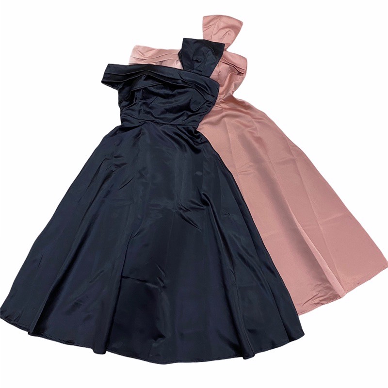 Đầm dự tiệc trắng lệch vai nơ audikt | BigBuy360 - bigbuy360.vn