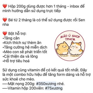 BỘT TĂNG NỌNG/ MẬP MẶT CHO MÈO