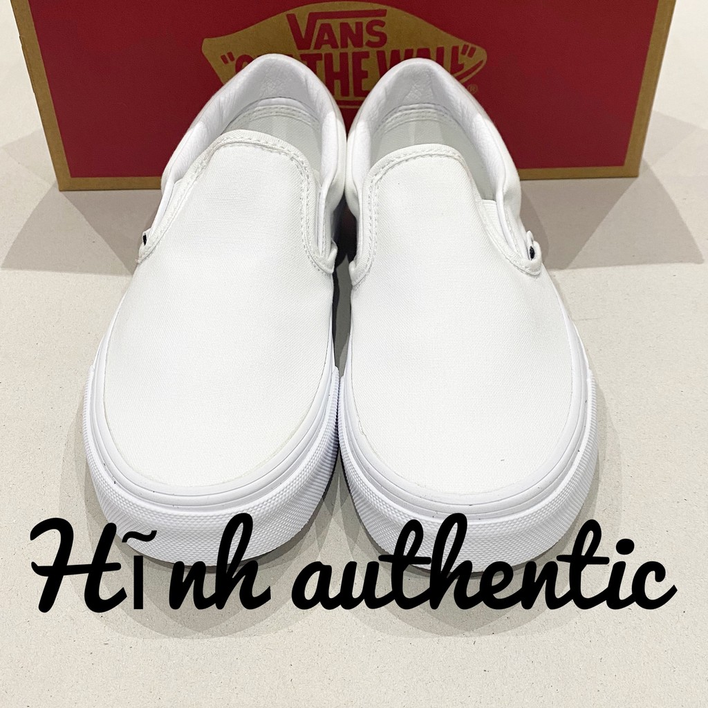 Giày Vans Slip On trắng màu chính hãng