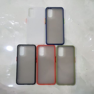 OPPO RENO4 - Ốp lưng nhựa mặt nhám viền màu cực đẹp