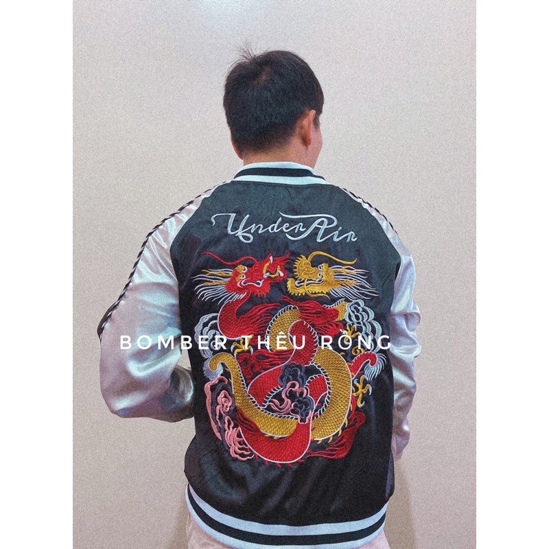 (Ảnh thật)sz M L Áo bomber thêu rồng bao chất size M L ❌❌❌ hàng siêu cấp | BigBuy360 - bigbuy360.vn