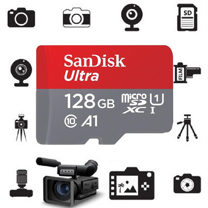 Thẻ nhớ SanDisk 128GB – SanDisk Ultra MicroSD – CHÍNH HÃNG – Bảo hành 5 năm – Kèm Adapter | BigBuy360 - bigbuy360.vn