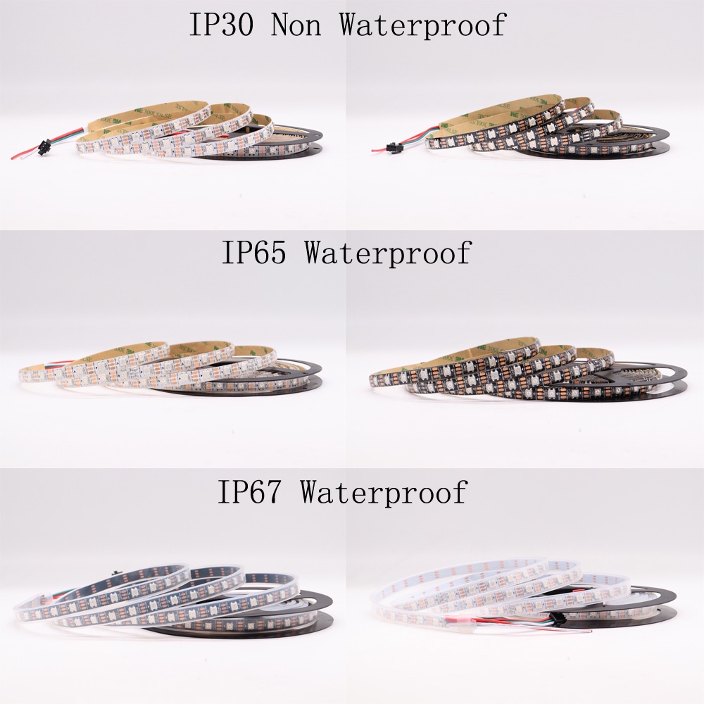 Dây Đèn Led 1M 144 Bóng WS2812B WS2812 5050 RGB 5050 RGB Chống Thấm Nước IP30/65/67 DC5V