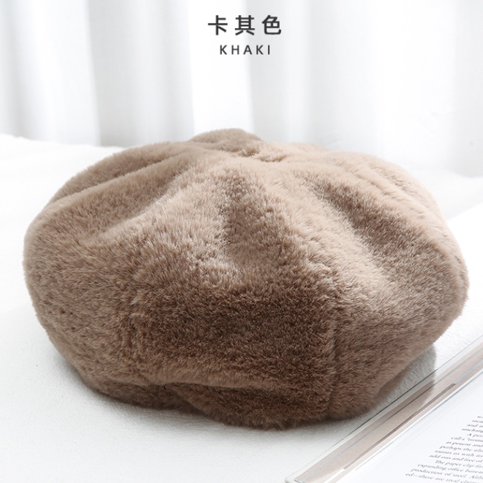 Mũ Beret Lông Nhung Màu Sắc Thời Trang Thu Đông Nhật Bản Cho Nữ