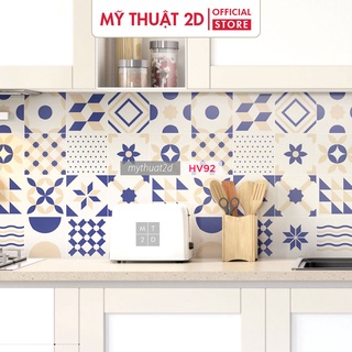 Sét 35 ô Decal gạch bông màu skin trang nhã lịch thiệp_kt 20x20/ô_HV92