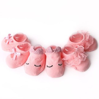 Sét Tất 3 đôi cotton cao cấp cho bé sơ sinh (0-2 tuổi)
