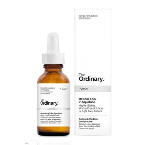 Serum Retinol 0.2%, 0.5% và 1% in Squalane - The ordinary