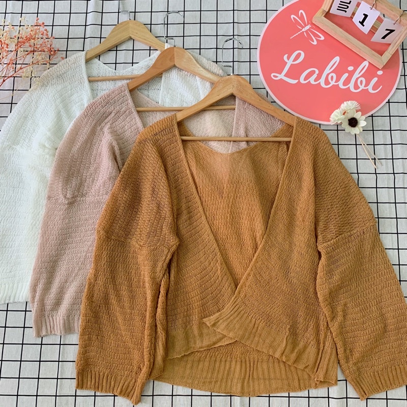 Áo Khoác Cardigan Len Mỏng Cho Nữ Phong Cách Ulzzang Phù Hợp Đi Đà Lạt, Dạo Biển, Labibi