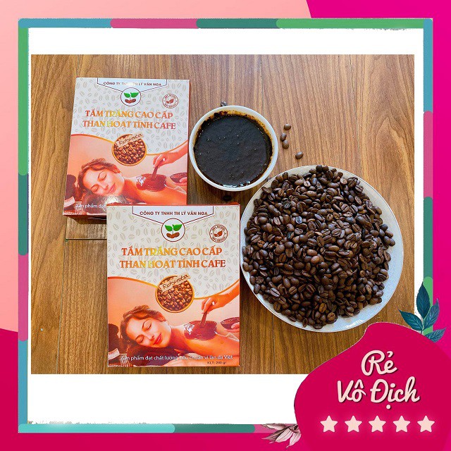 Tắm Trắng Than Hoạt Tính Cafe 300g Loại Cao Cấp Dưỡng Da Chuyên Sâu Bao Bì Mới Chuẩn