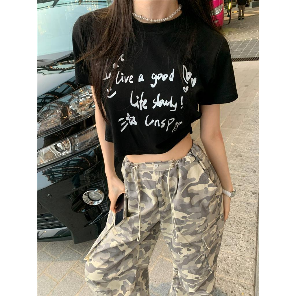 Áo Thun Crop Top Lưng Cao Dáng Ôm Thời Trang Mùa Hè 62957 Cho Nữ